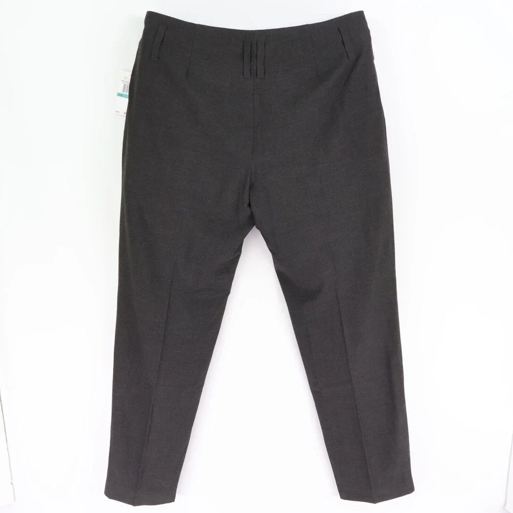 Michael Kors Dress Pants Womens Sz 16 Gray Pleated Front Zipped‎ Pockets NWT $99